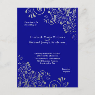 Website von Chic Blue Gray Wedding UAWG l Postkarte