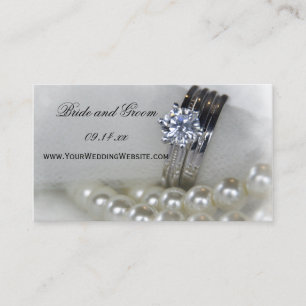 Website von Diamond Rings and Pearls Wedding Begleitkarte