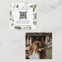 Website von Greenery Wedding | QR-Code Begleitkarte