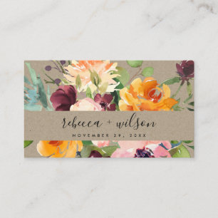 WEBSITE VON KRAFT YELLOW ORANGE FLORA BUNCH WEDING VISITENKARTE