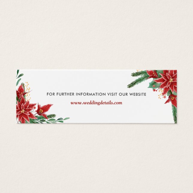 Website von Red Poinsettia zur Weihnachtszeit (Vorderseite)