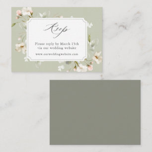 Website von Sage White Blush Floral Wedding UAWG Begleitkarte