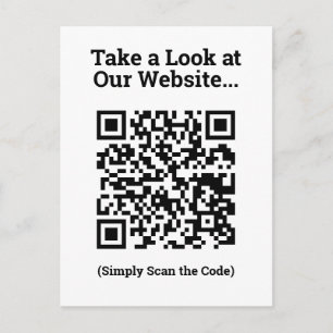 Website-Werbeaktion nach QR-Code-Design Postkarte