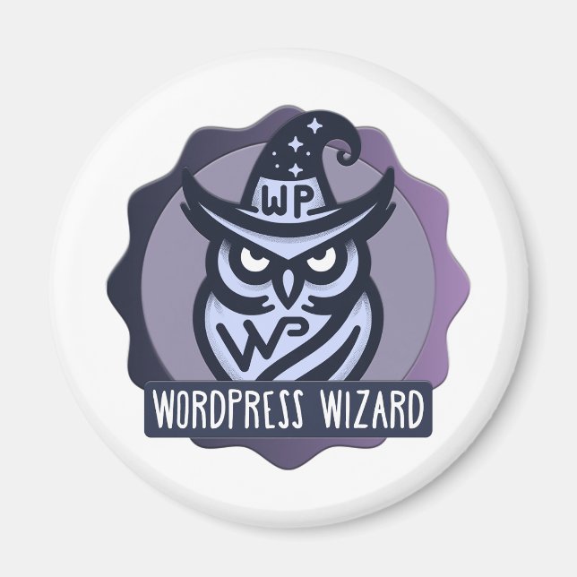 Website-Wizard-Abzeichen-Magnet Magnet (Vorne)