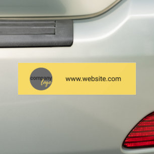 WEBSITE YELLOW: Minimalistisches UNTERNEHMENSLOGO Autoaufkleber