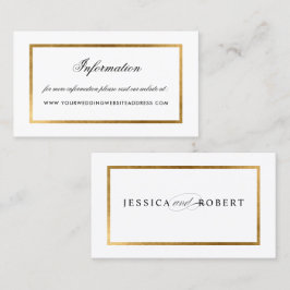 Website zu den Gold Border Information für Elegant Visitenkarte