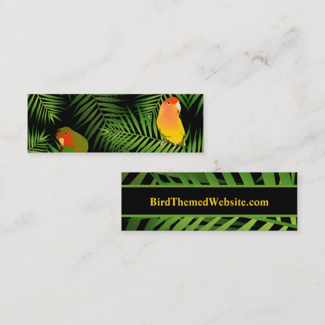 Website zum Blog "Lovebird Parrot Black Tropical B Telefonnummerkarte (Vorne/Hinten)