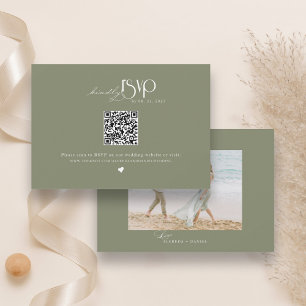 Website zum Hochzeitscodieren Minimalistischer Sei RSVP Karte