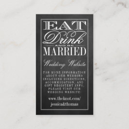 Website zum Hochzeitsessen mit Verheiratetem Chalk Begleitkarte