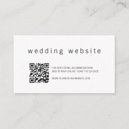 Website zum Hochzeitssehen im Minimalistischen mod Begleitkarte