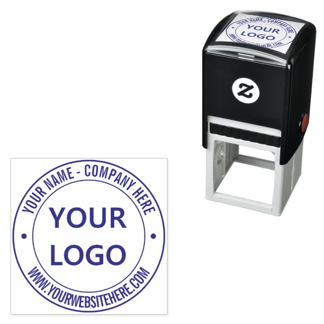 Website zum Namen von Firmenlogos Runde Briefmarke Permastempel (Beispiel)