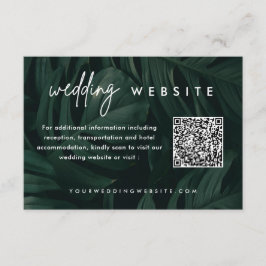 Website zum QR-Code für tropische Hochzeiten in Ur Begleitkarte
