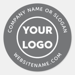 Website zum Thema benutzerdefinierte Logos und Slo Runder Aufkleber