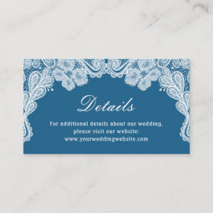 Website zum Thema Blue Wedding Begleitkarte