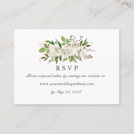 Website zum Thema Hochzeiten im antiken Garten Visitenkarte