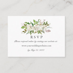 Website zum Thema Hochzeiten im antiken Garten Visitenkarte