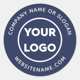 Website zum Thema kundenspezifische Logos und Slog Runder Aufkleber