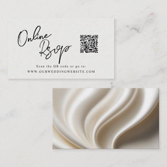 Website zum UAWG QR-Code für Elfenbein, weißes Sat Visitenkarte (Vorne/Hinten)