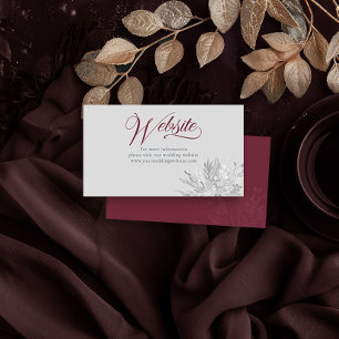 Website zur botanischen Hochzeit in Burgund Begleitkarte