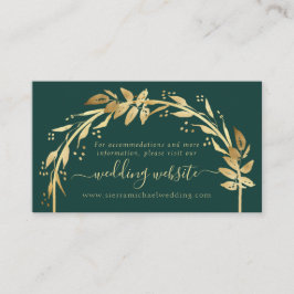 Website zur Hochzeit des eleganten Smaragd Green G Begleitkarte
