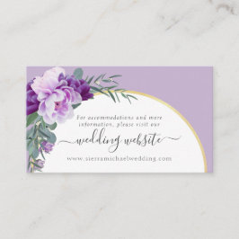 Website zur Hochzeit des Lila Blumengolds Begleitkarte