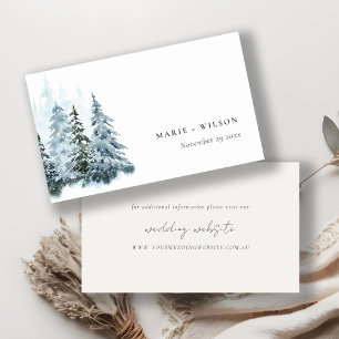 Website zur Hochzeit des Winterwaldes im Wasserfar Begleitkarte