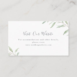 Website zur Hochzeit im Grünen Einlegen Karte