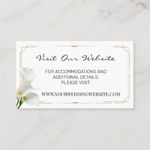 Website zur Hochzeit von Calla Lily (Grüne) Platzkarte