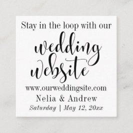 Website zur Hochzeit von Hübscher Typografie in Sc Begleitkarte