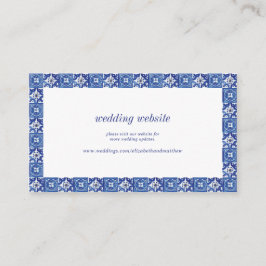 Website zur Hochzeit von modernen Blauen Mittelmee Begleitkarte