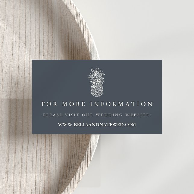 Website zur Hochzeit von Vintagen Ananas Begleitkarte (Von Creator hochgeladen)