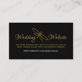 Website zur Hochzeit von Vintagen Goldfilmen Begleitkarte