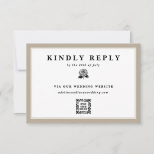 Website zur Hochzeit von Zinnia Blume Electronic Q RSVP Karte