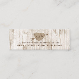 Website zur Hochzeitskollektion "Carved Heart Tree Mini Visitenkarte