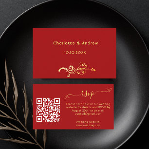 Website zur Reaktion auf Hochzeiten von Rotgold QR Begleitkarte