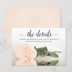 Website zur Rose von Hochzeiten von Peach Begleitkarte