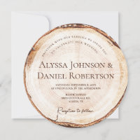 Website zur rustikalen Wedding Wood Cut QR