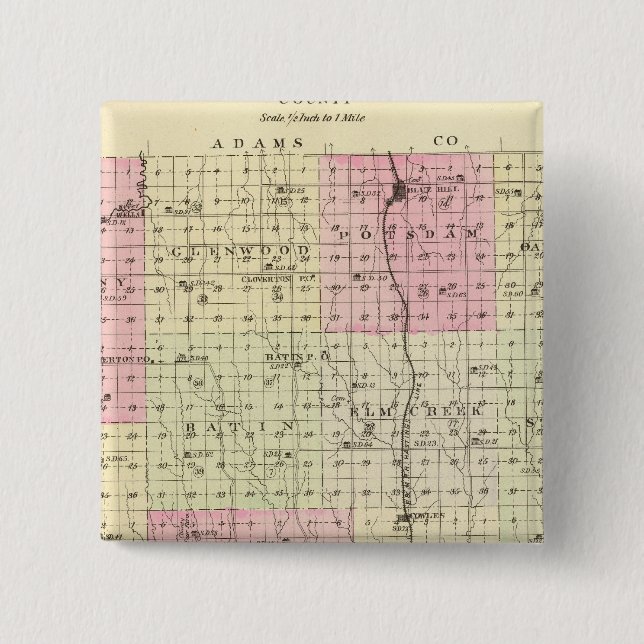 Webster-Landkreis, Nebraska Button (Vorderseite)