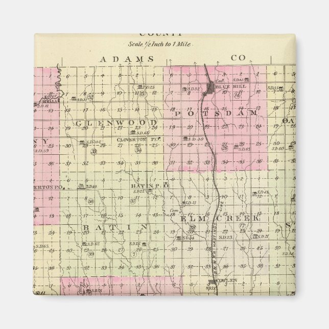 Webster Landkreis, Nebraska Magnet (Vorne)