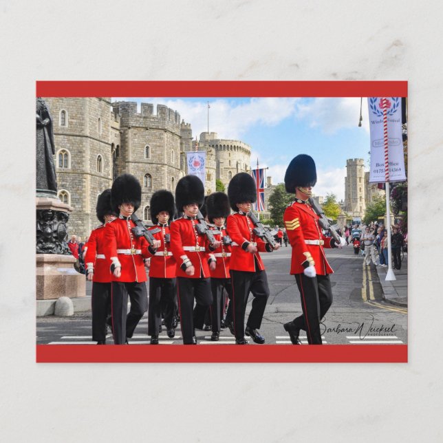 Wechsel der Garde beim Windsor Castle Postcard Postkarte (Vorderseite)