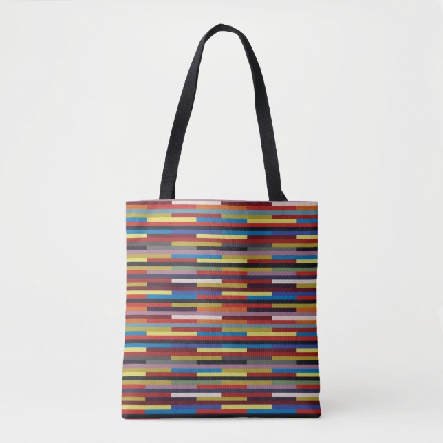 Wechselfarbenstreifen-Patchwork - Horizontal Tasche (Vorderseite)