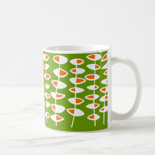 Wechselleder - Weiß & Orange auf Grün 669900 Kaffeetasse