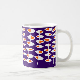 Wechselleder - Weiß & Orange auf Lila Tief Kaffeetasse
