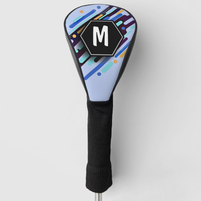 Wechseln zu allen anfänglichen, schwarzen blauen F Golf Headcover (Vorderseite)