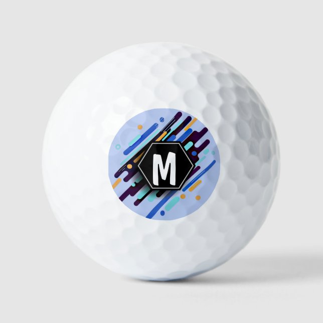 Wechseln zu allen anfänglichen, schwarzen blauen F Golfball (Vorderseite)