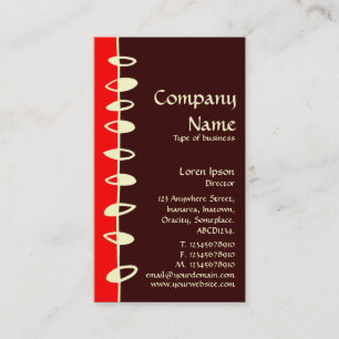 Wechselnde Blätter - Rot, Dunkelbraun und Creme Visitenkarte