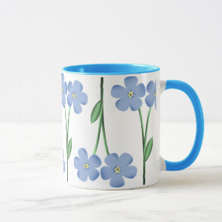 Wechselnde blaue Blumen Tasse