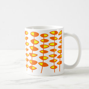 Wechselnder Leaf Abstrakt - orange und gelb Kaffeetasse