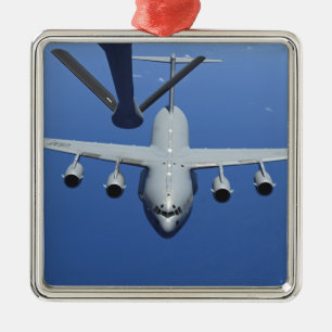 Wechselstrom - 17 Globemaster III nähert sich dem Silbernes Ornament