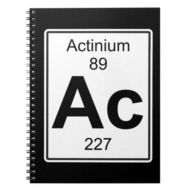 Wechselstrom - Aktinium Notizblock (Vorderseite)